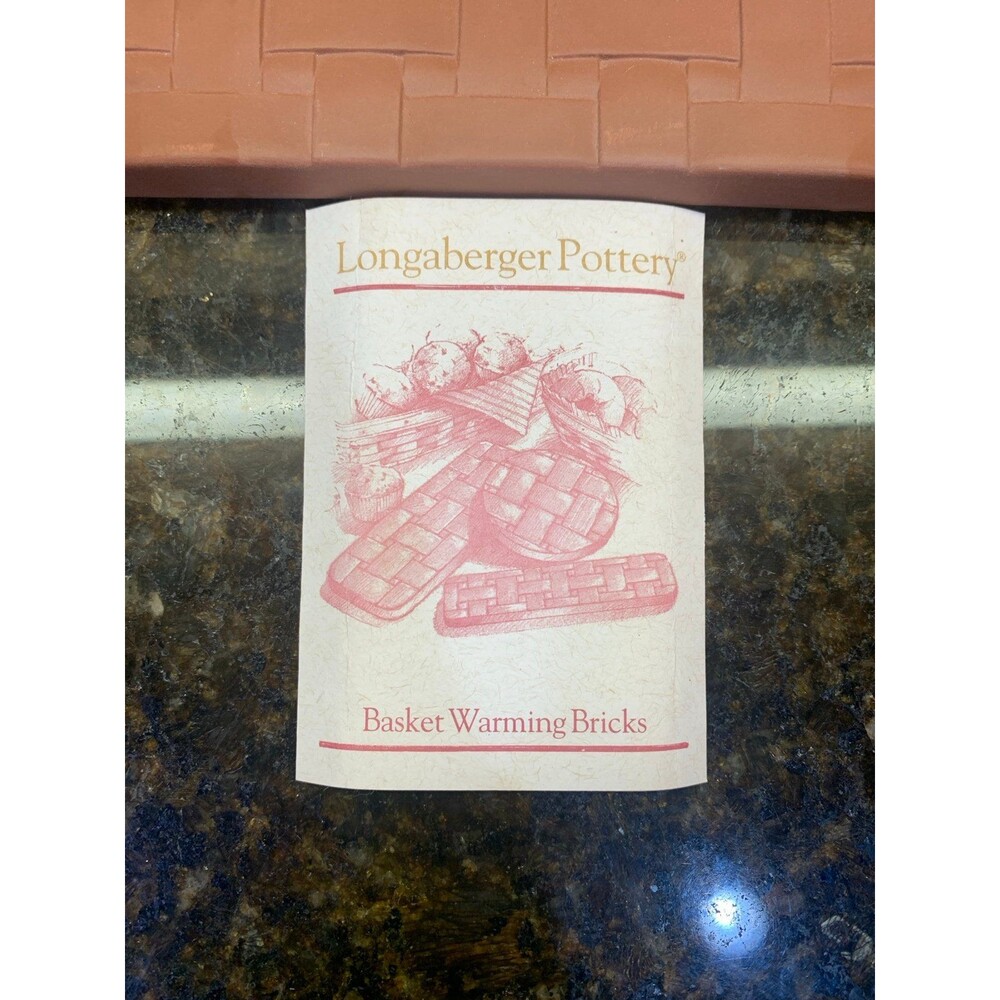 Vintage Longaberger Cracker Basket Warming Brick Like New - Picture 2 of 4